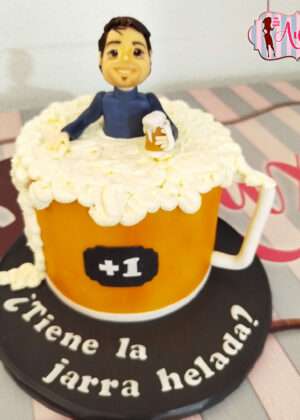 Tarta nadando en cerveza