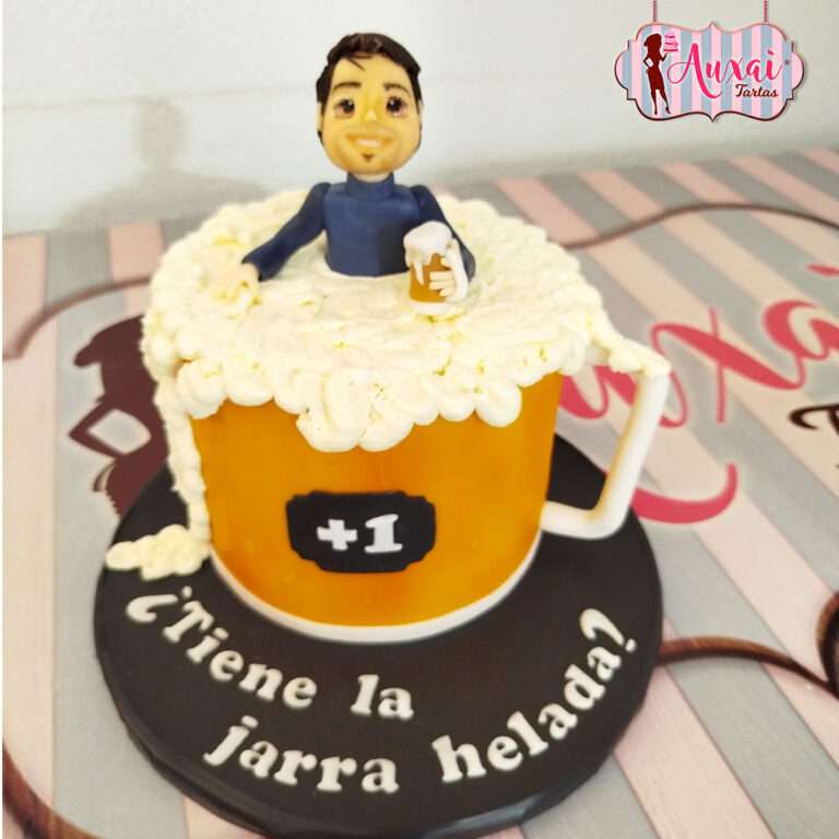 Tarta jarra de cerveza personalizada