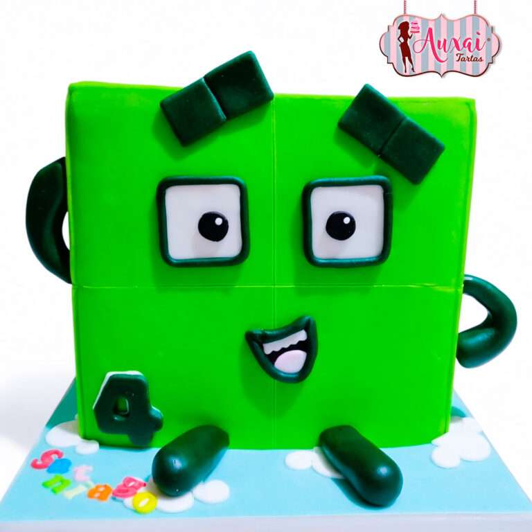 Tarta Infantil Numberblocks 4 de Diseño