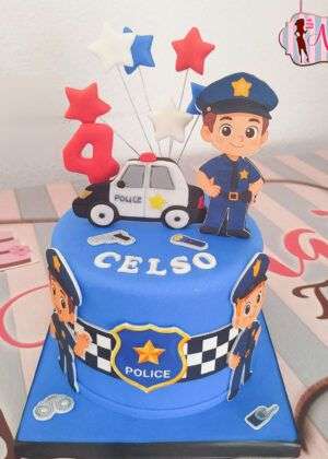 Tarta infantil policías
