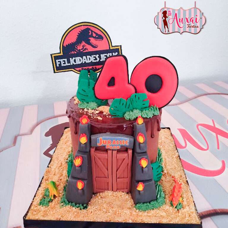 Tarta de Diseño Puerta de Jurassic Park