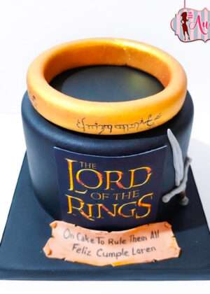 Tarta anillo único Señor de los Anillos