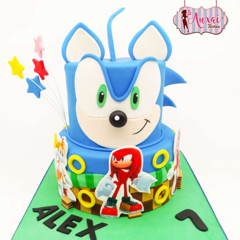 Tarta Infantil Sonic el Erizo en Fondant Premium