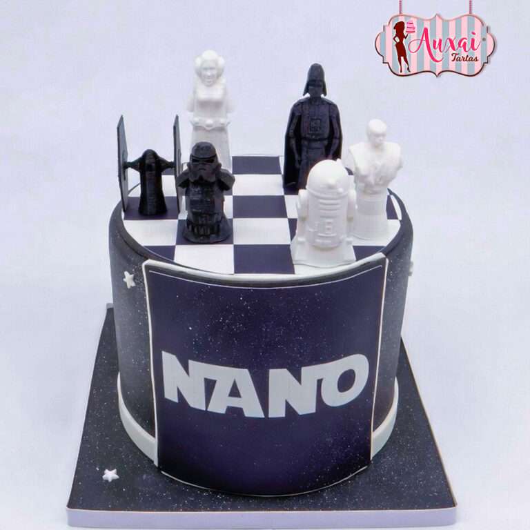 Tarta de Diseño Ajedrez Galáctico