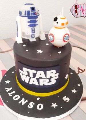 Tarta Star Wars R2D2 y BB8