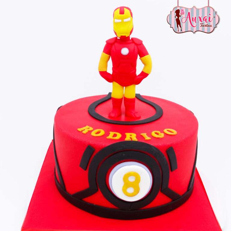 Tarta Infantil de Iron Man en Fondant