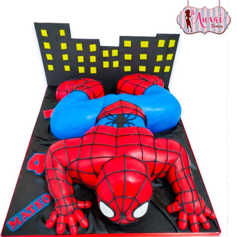 Tarta Infantil de Spiderman Esculpida en 3D