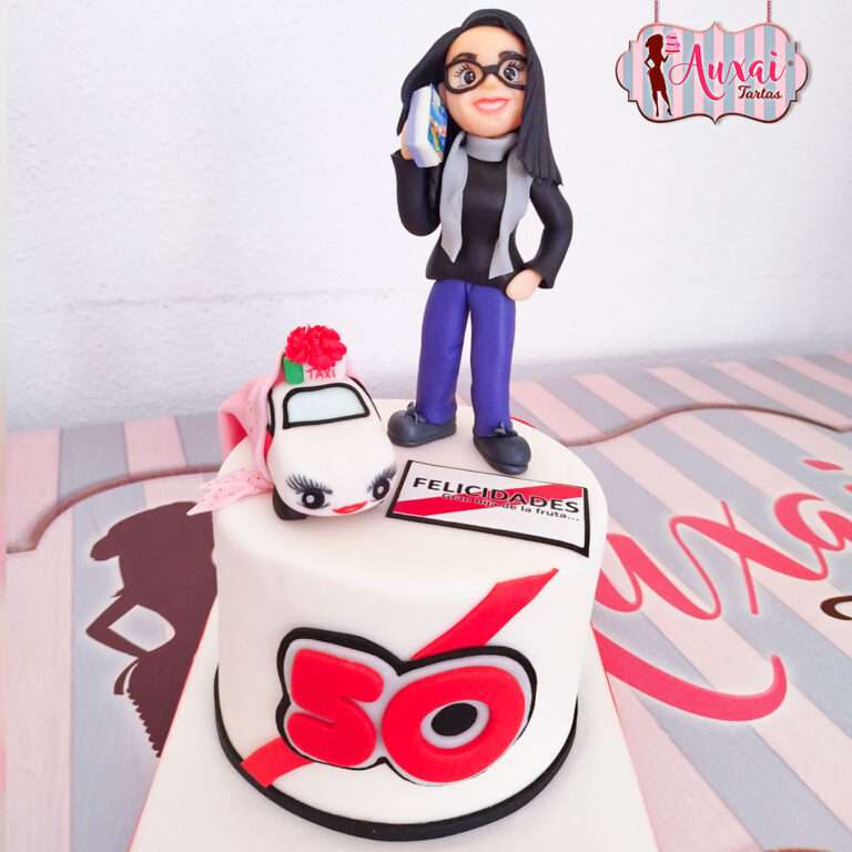 Tarta de Cumpleaños Taxista de Diseño