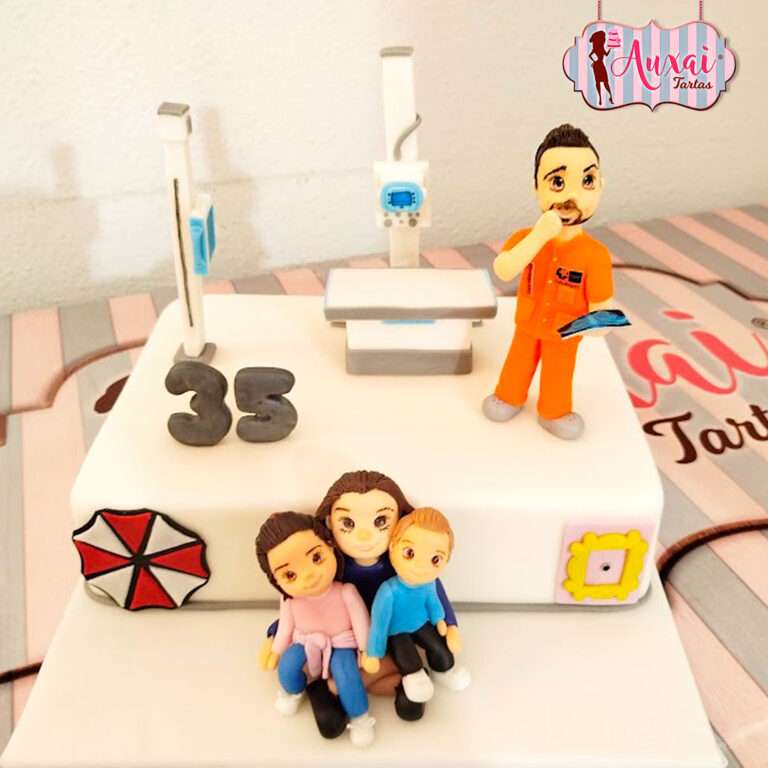 Tarta Personalizada Técnico de Rayos X y Familia