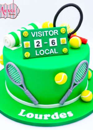Tarta deportes tenis puntuación
