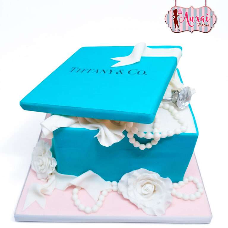 Tarta de Diseño Cajita Azul de Ensueño
