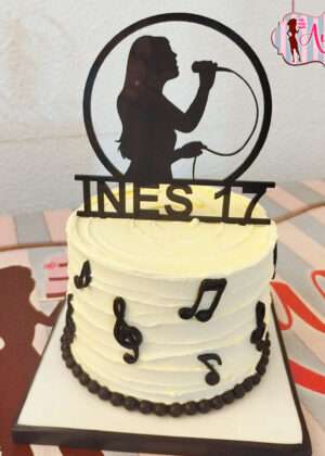 Tarta topper cantante