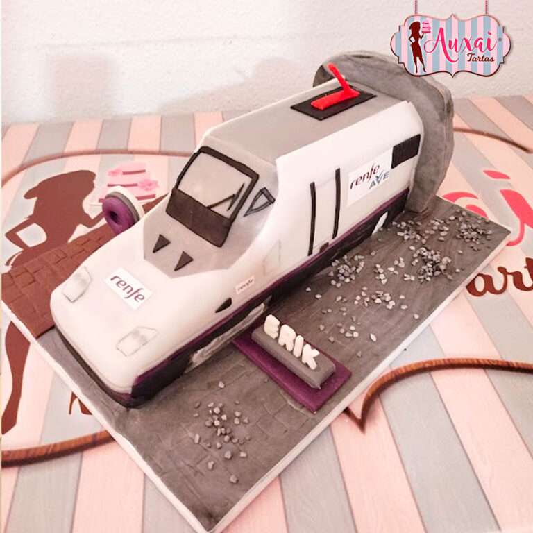 Tarta Infantil Tren de Alta Velocidad 3D