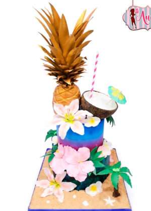 Tarta tropical piña colada