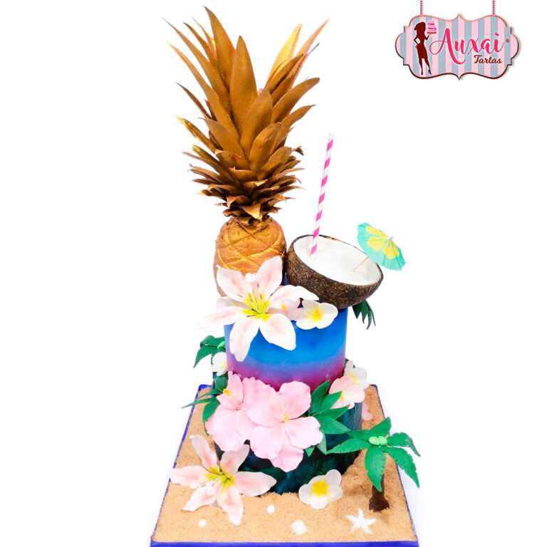 Tarta Tropical Piña Colada de Diseño